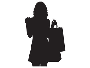 SHOPPING WOMAN SILHOUETTE