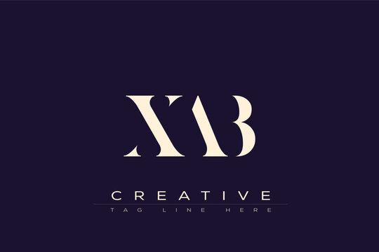 XAB abstract letter logo design. This logo is designed by three abstract letters.