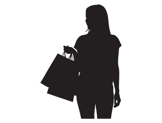 SHOPPING WOMAN SILHOUETTE