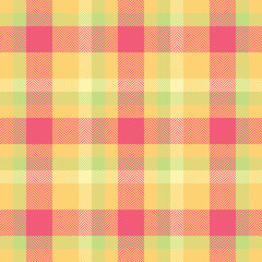 Vibrant herringbone plaid pattern in sunny yellow, pastel green, and coral pink.  Perfect for textile design, website backgrounds, or fashion projects.