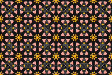 Seamless Art Texture Fabric Digital Fashion Background Textile Geometric Endless Shape Luxury Graphic Tile Interior Cloth Decoration Template Design Visual Wallpaper Perspective Symmetric Pattern.