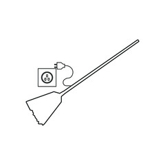 Broom with a current socket