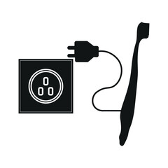 Toothbrush with current with charging sign