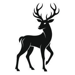 Obraz premium deer silhouette vector illustration