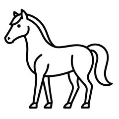 Horse Line Art Vector