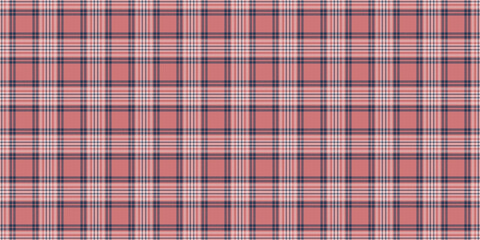 Bold texture tartan plaid, pure pattern seamless fabric. Graphical background check vector textile in red and blue colors.