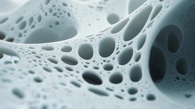 Dynamic White Porous Abstract Background Texture