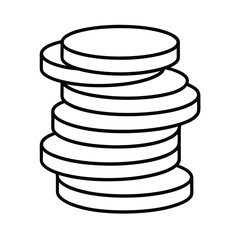 Stack of gold coins realistic vector illustration for finance wealth and business designs