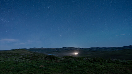 Starry Night Sky over Strawberry 