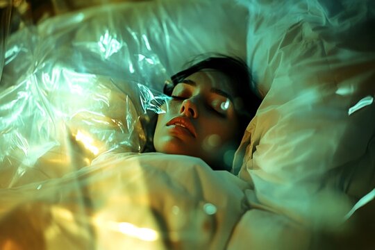 Mental disorder - insomnia: abstract image of individual status. Neurodivergent mind. Subconscious mind. Metaphorical insomnia feelings of a mental ailment. Depression treatment. Ptsd symptom.