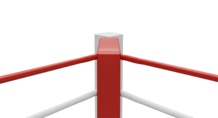 Boxing Ring Corner isolated on transparent background, PNG 