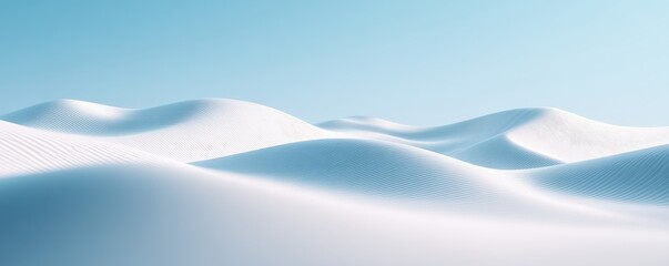 Obraz premium Minimalist White Dunes and Sky, Abstract , Landscape