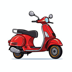 Modern Scooter Motorbike Icon Vector Illustration for Graphic Design Projects