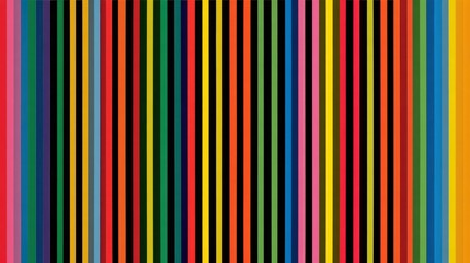 Obraz premium A colorful striped background with a black stripe. The stripes are in various colors and are very close together