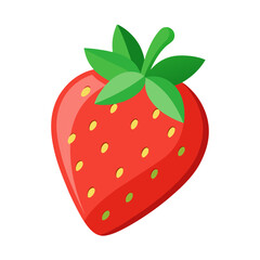 Strawberry illustration vector style with white background