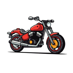 Obraz premium Professional Motorcycle Icon for Transportation Design Usage in Flat and Isolated Style