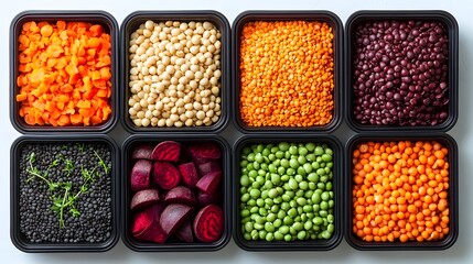 Clean food arrangement of macrobiotic elements