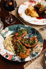 delicious dinner latin american cuisine dish