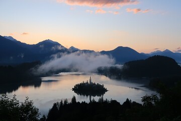 Dawn, Lake Bled, Slovenia