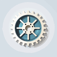 Obraz premium Professional Gear Illustration for Machine Icons and Cog Designs in Vector Format