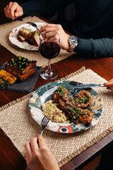 delicious dinner latin american cuisine dish