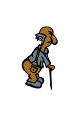 vieux monsieur humour canne