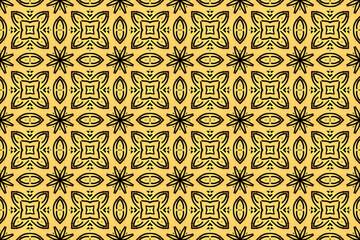 Seamless Digital Decoration Wallpaper Texture Endless Interior Template Perspective Cloth Luxury Visual Design Shape Art Textile Background Fashion Fabric Geometric Graphic Tile Symmetric Pattern.