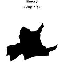 Emory (Virginia) blank outline map