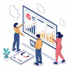 "Business Data Analysis and Report Presentation &ndash; Teamwork and Growth Concept"

