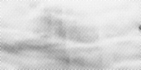 Naklejka premium Grunge halftone gradient background. Faded grit noise texture. White and black sand wallpaper. Retro pixelated backdrop. Anime or manga style comic overlay. graphic design textured template modern