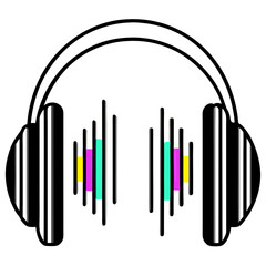 vector illustration of a colorful music equalizer