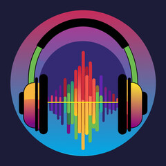 vector illustration of headphones