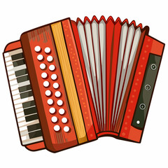 accordion isolated on white