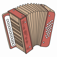 accordion isolated on white background