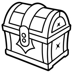 treasure chest vector illustration
