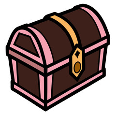 treasure chest isolated