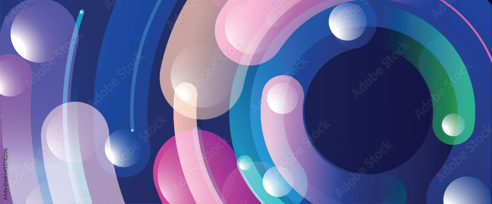Poster Abstract shining high technology and science background for presentation design