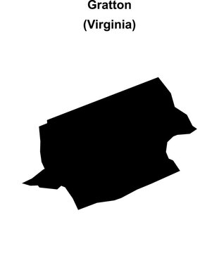 Gratton (Virginia) blank outline map