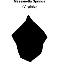 Obraz premium Massanetta Springs (Virginia) blank outline map