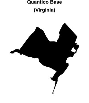 Quantico Base (Virginia) blank outline map