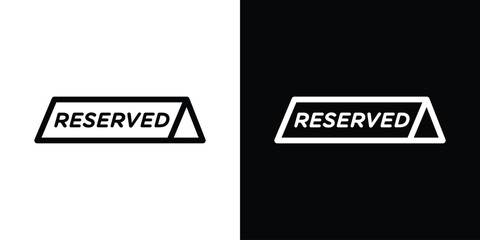 Reservation table icon set in line.