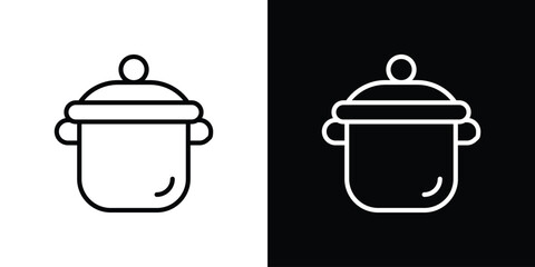 Pot icon set in line.