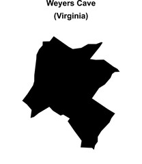 Weyers Cave (Virginia) blank outline map