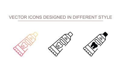 Tooth Paste icon design with white background stock illustration