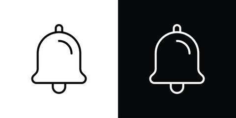 Bell icon set in line.