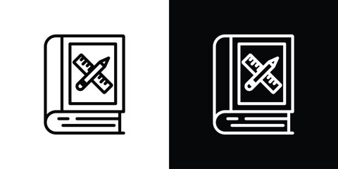 Brand guidelines icon set in line.