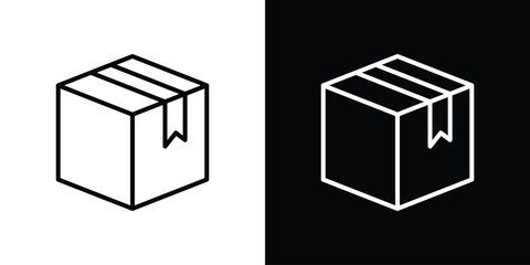 Box icon set in line.