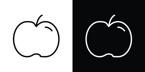 Apple icon set in line.