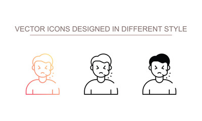 Toothache icon design with white background stock illustration