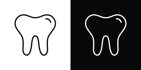 Tooth icon set in line.